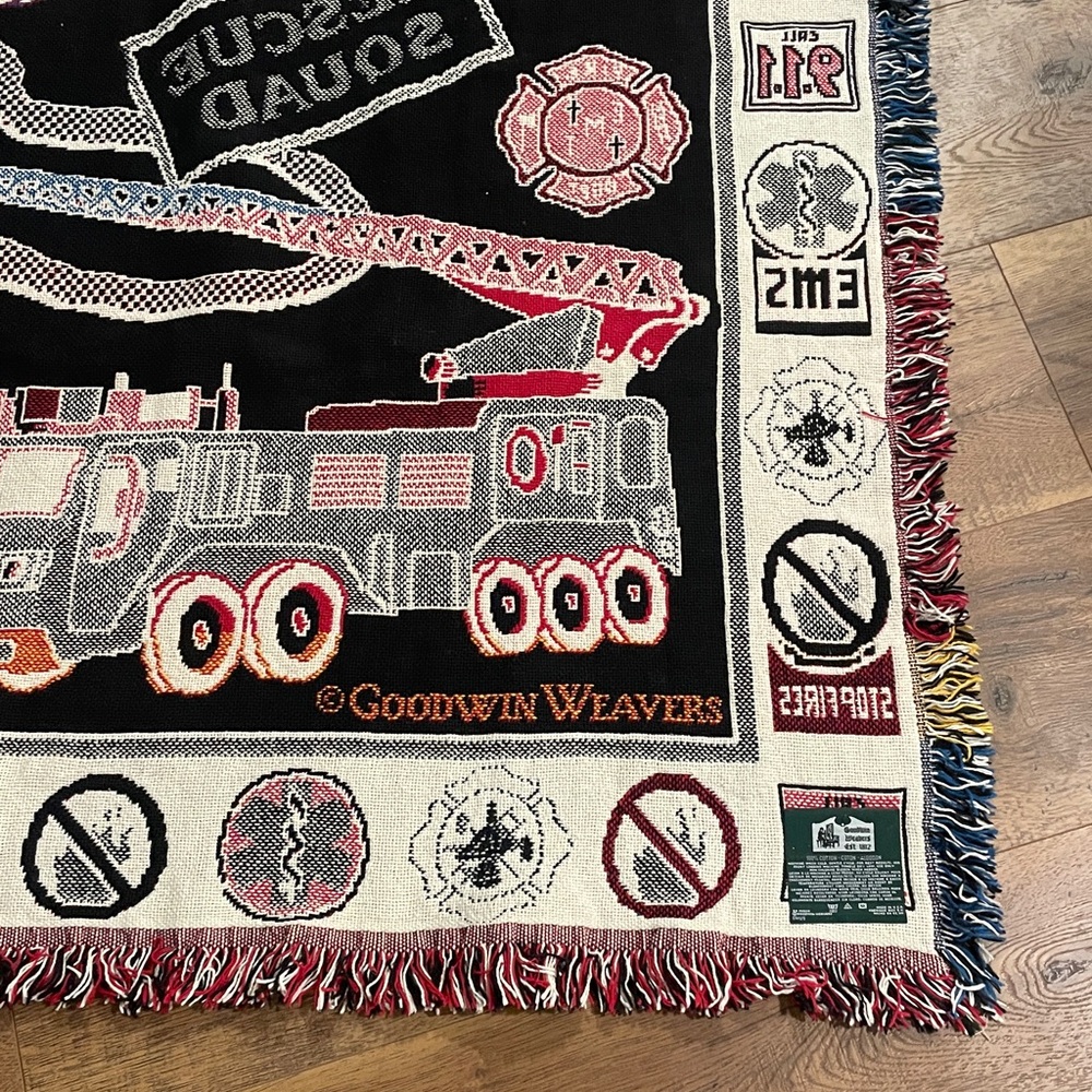 Goodwin Weavers 100% Cotton Woven First Responders Blanket Throw - Picture 7 of 7